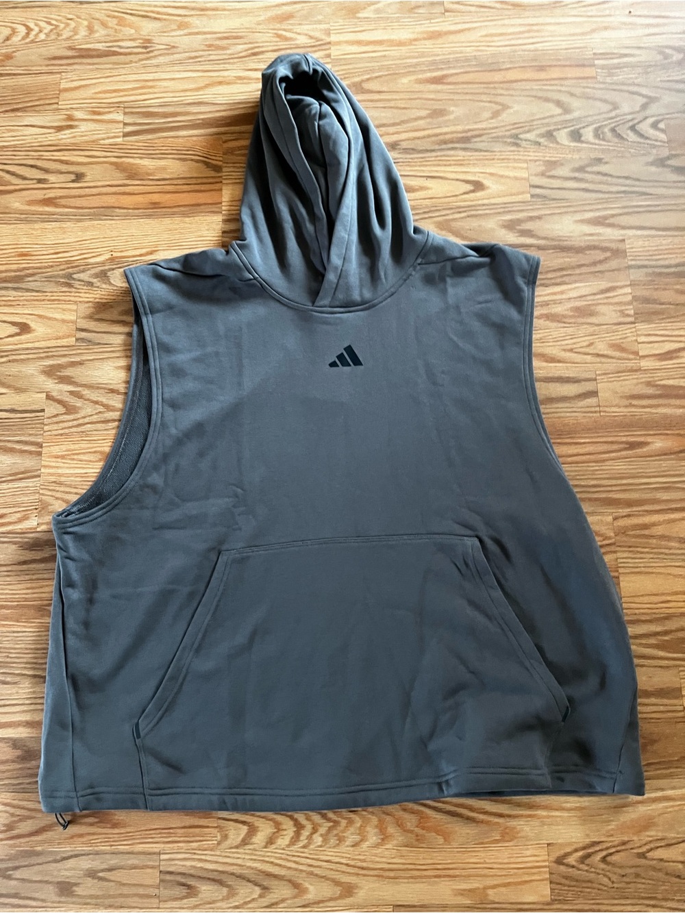 Adidas xxl men’s hooded tank new with tags gray 2xl